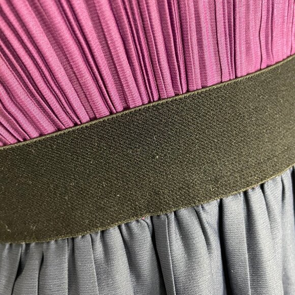 BCBGMAXAZRIA Color Block Dress Arleney Pleated FLAWS Size XXS Women Sleeveless - Picture 12 of 16